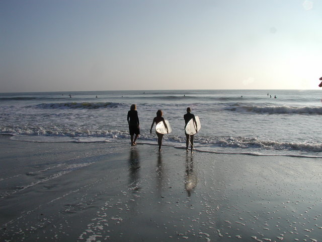 Into the surf